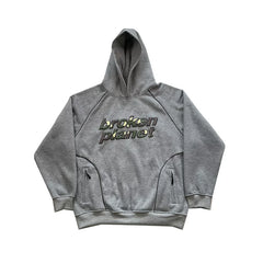Broken Planet European and American niche fashion brand autumn and winter velvet casual men's and women's same shoulder sleeved hooded sweatshirt