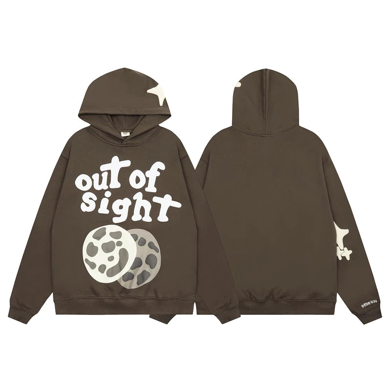 Broken Planet niche fashion brand men's and women's high street hip-hop sports casual pure cotton hoodie pants set FOG (7)