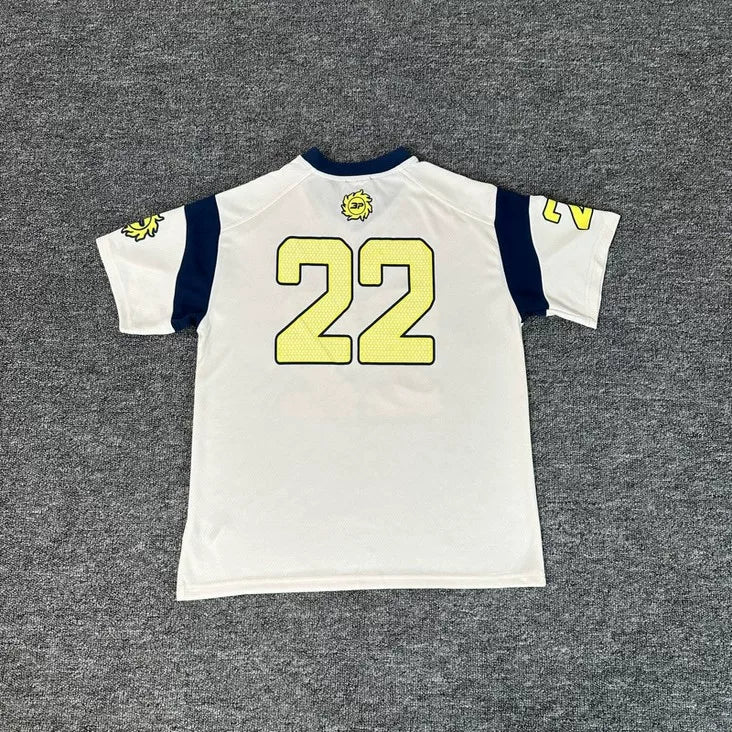 Broken Planet American high street fashion brand summer sports contrasting mesh breathable jersey V-neck short sleeved T-shirt