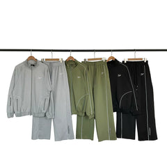 Broken Planet Fashion High Street Spring and Autumn Sports Leisure Embroidery Zipper Hoodie Coat Pants Set Fog