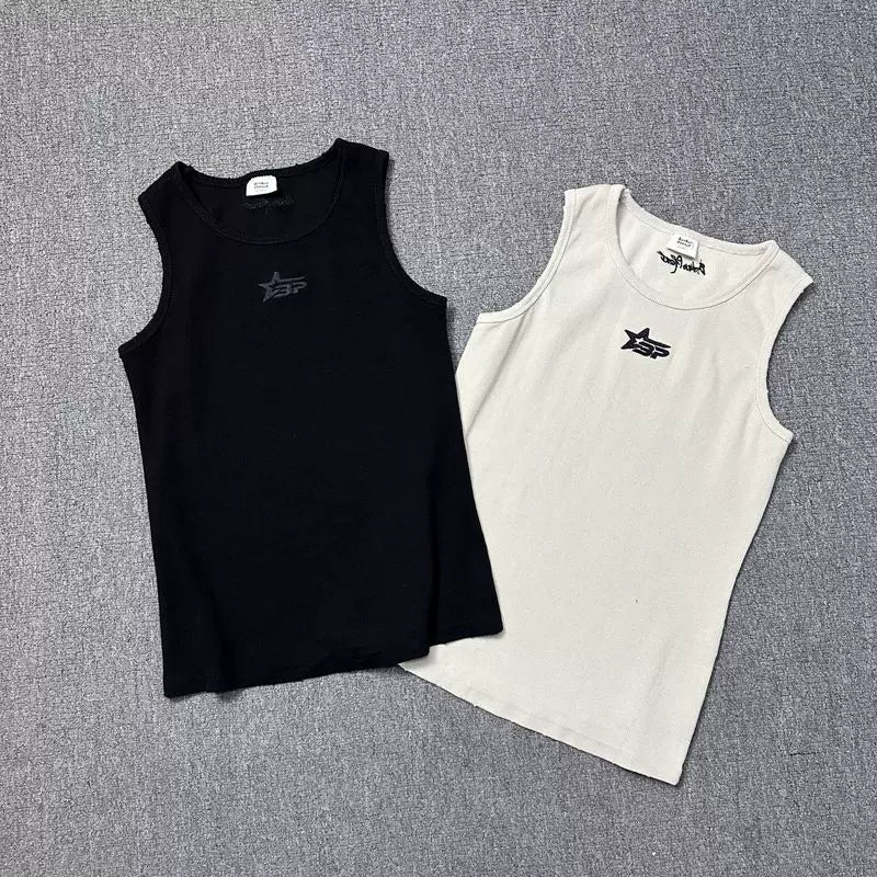 Broken planet man top men's vest, sport casual embroidered logo base shirt, sleeveless sweatshirt