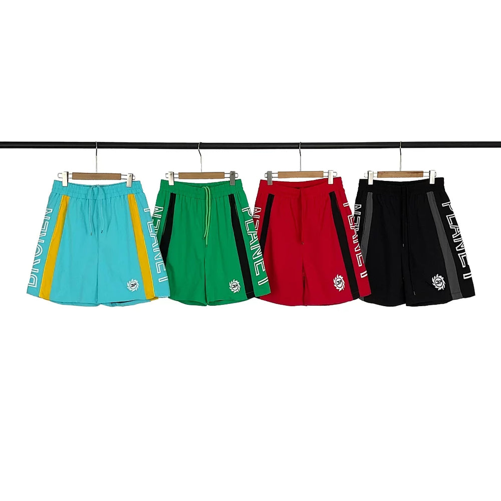 Broken Planet: Trendy, Fashionable, Casual, Summer, Color blocked Embroidered Logo, Loose, Quick drying Beach Shorts for Men
