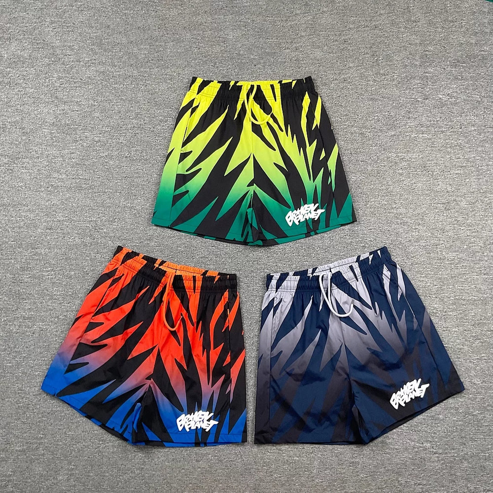 Broken Planet Beauty Trendy Fashion Sports Leisure Summer Loose Speed Drying Beach Drawstring Shorts for Men and Women Ins