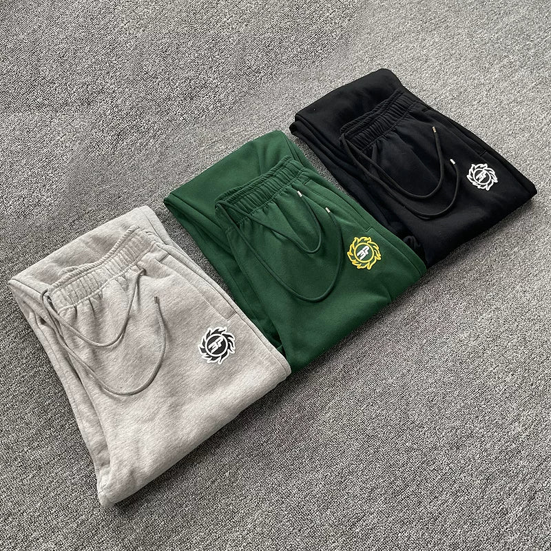 Broken Planet European and American high street fashion brand autumn and winter sports and leisure versatile basic plus velvet drawstring ankle pants