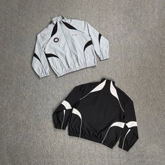 Broken planet, trendy retro street style, contrasting color splicing, embroidered badge, thin windbreaker jacket, ins