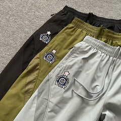 Broken planet American high street letter logo embroidered loose straight tube woven splicing casual pants trendy